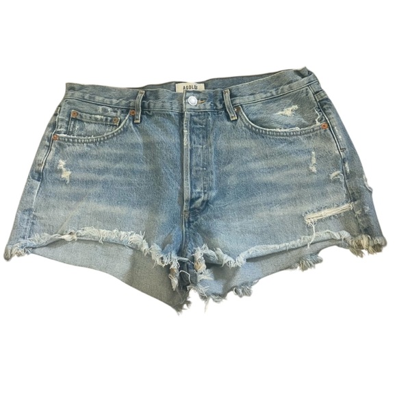 AGOLDE Parker Denim Cut off Jean Shorts Sz 26 Swapmeet - Picture 1 of 4
